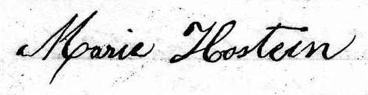 Signature Marie Hostein